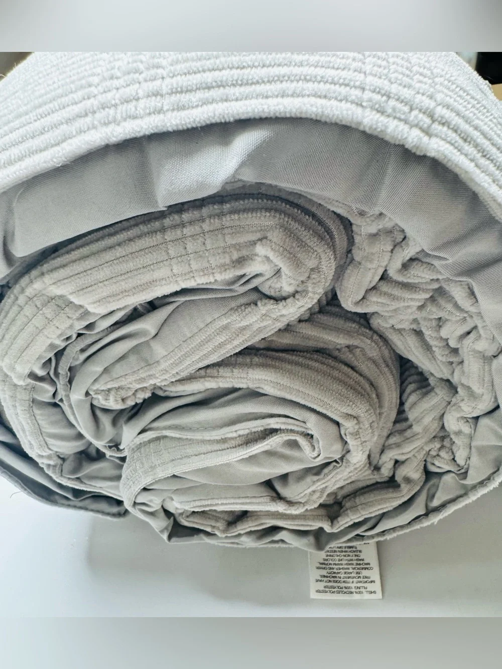 Room Essentials Corduroy Plaid Comforter Gray Twin XL 66x94